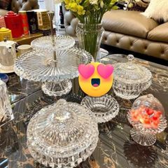  Khay bánh 2 tầng Rogaska Crown Jewel 34cm 