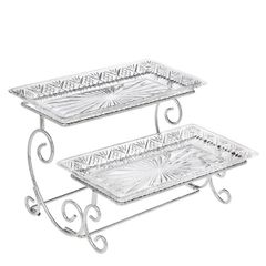  Khay pha lê 2 tầng Dublin hình chữ nhật 