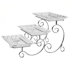  Khay pha lê 3 tầng Dublin hình chữ nhật trong suốt 