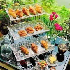  Khay pha lê 3 tầng Dublin hình chữ nhật trong suốt 