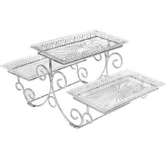  Khay pha lê 3 tầng Godinger Dublin hình chữ nhật 