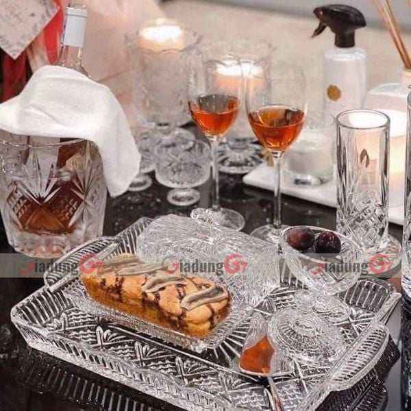 Khay pha lê Irris nhập khẩu Đức kích thước 40 x 26cm