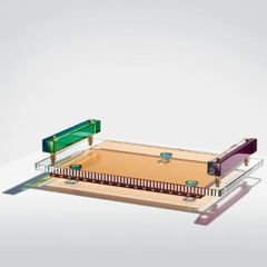  Khay Pha lê màu Fontana Reflections Copenhagen 10x44x26cm 