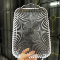  Khay thủy tinh pha lê hình chữ nhật Châu Âu 38 x 22cm 