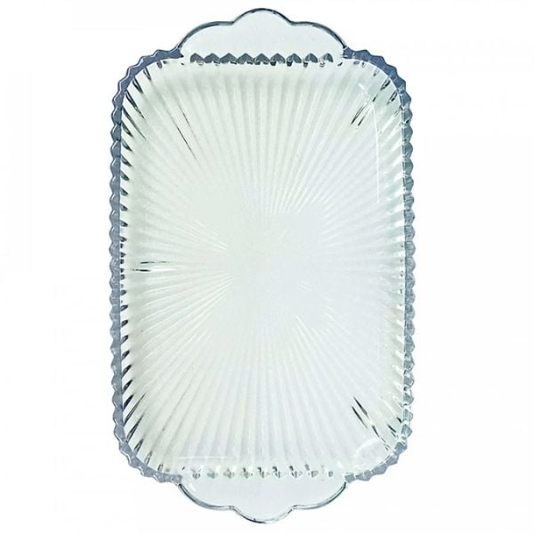 Khay thủy tinh pha lê hình chữ nhật Lirmartur Châu Âu 38 x 22cm