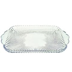  Khay thủy tinh pha lê hình chữ nhật Châu Âu 38 x 22cm 