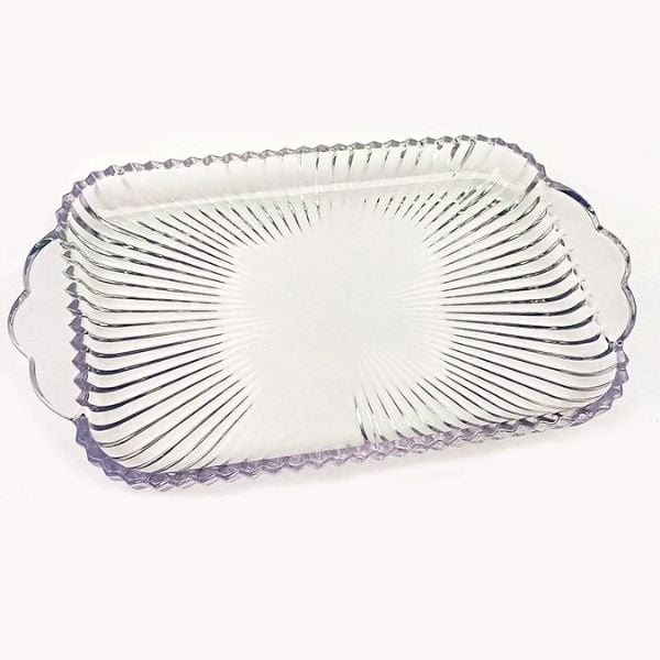 Khay thủy tinh pha lê hình chữ nhật Lirmartur Châu Âu 38 x 22cm