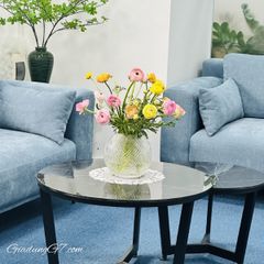  Lọ hoa pha lê cầu tròn Bohemia Diamond Arcade 20.5cm 