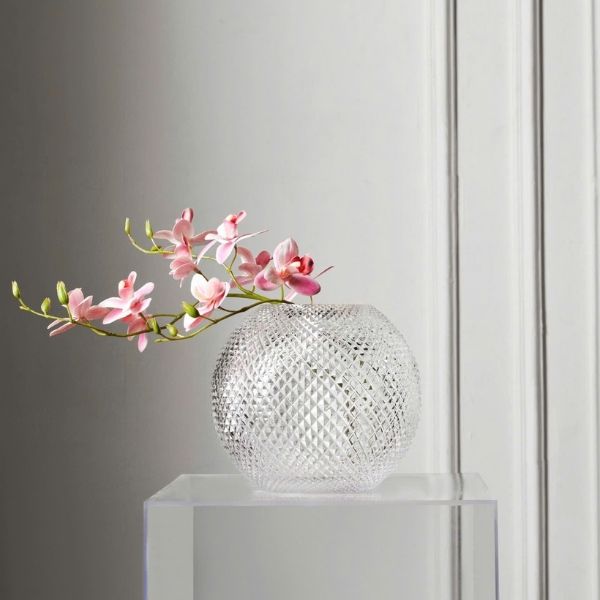 Lọ hoa pha lê cầu tròn Bohemia Diamond Arcade 20.5cm