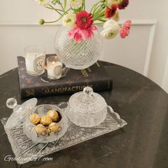  Lọ hoa pha lê cầu tròn Bohemia Diamond Arcade 20.5cm 