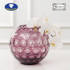  Lọ hoa pha lê hình cầu Bohemia Optika 25.5cm màu tím 