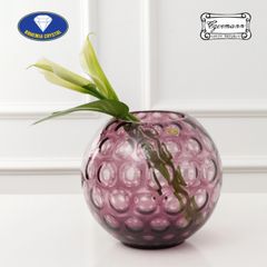  Lọ hoa pha lê hình cầu Bohemia Optika 25.5cm màu tím 