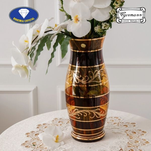 Lọ hoa pha lê Bohemia Egerman Vines cao 40cm