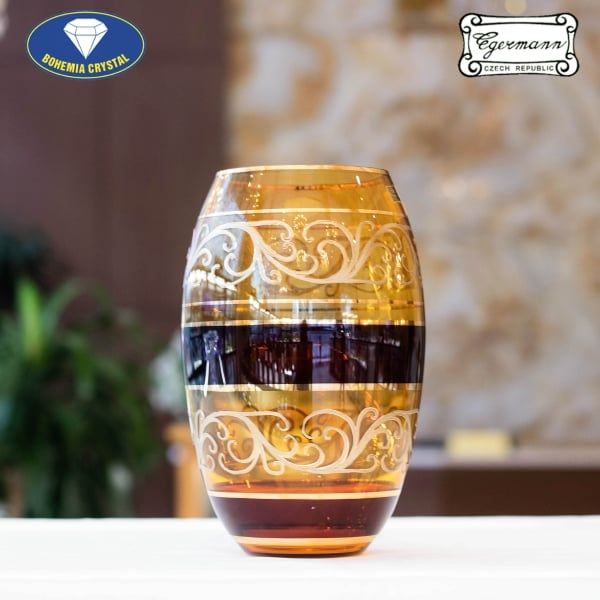 Lọ hoa pha lê Bohemia Egerman Vines cao 26cm