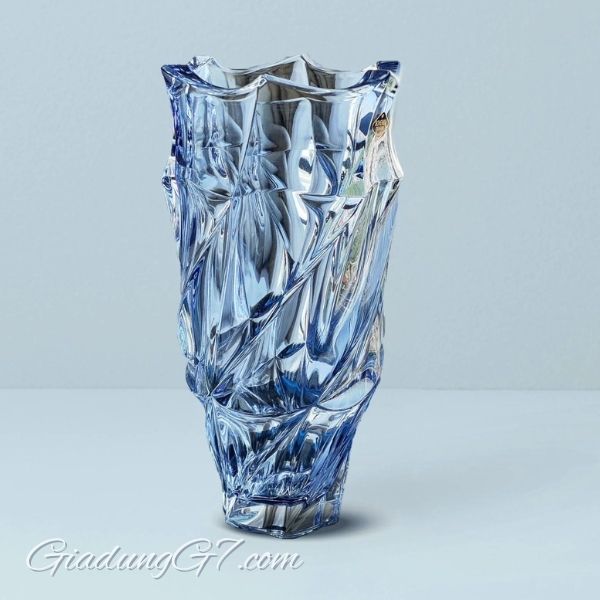 Lọ hoa pha lê Bohemia Flamenco 30cm màu xanh – Sang Trọng, Tinh Tế