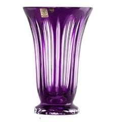 Lọ hoa pha lê Bohemia M57 29.5cm màu tím có chân đế