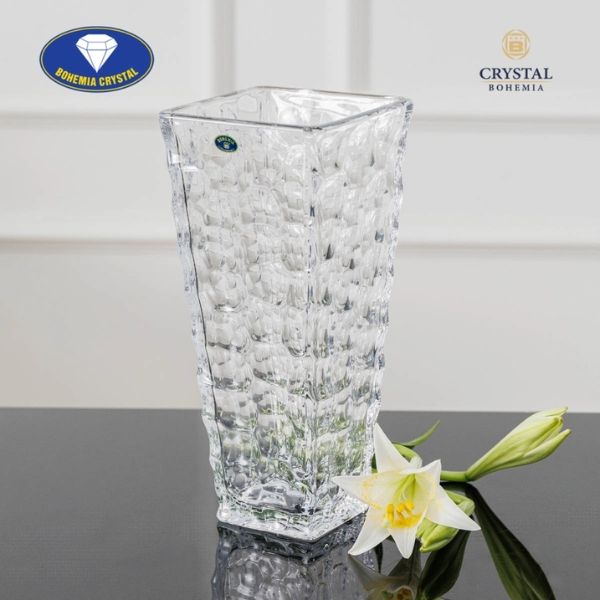 Lọ hoa pha lê Bohemia Marble cao 30.5cm