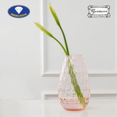 Lọ hoa pha lê Bohemia Optika 30cm hồng