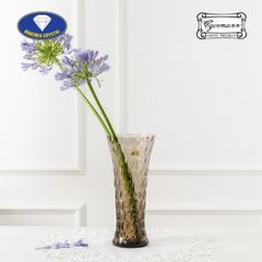 Lọ hoa pha lê Bohemia Optika 30cm xám