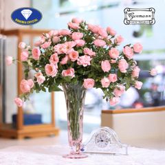  Lọ hoa pha lê Bohemia Optika 31cm hồng 