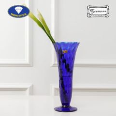 Lọ hoa pha lê Bohemia Optika 31cm xanh coban