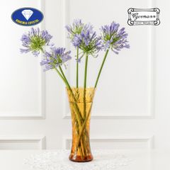 Lọ hoa pha lê Bohemia Optika 35cm màu vàng