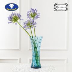 Lọ hoa pha lê Bohemia Optika 35cm xanh biển