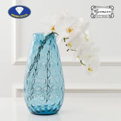 Lọ hoa pha lê Bohemia Optika Oval 32cm xanh dương