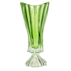  Lọ hoa pha lê Bohemia Plantica 40cm chân cao nhiều màu 