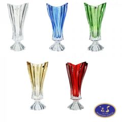 Lọ hoa pha lê Bohemia Plantica 40cm chân cao nhiều màu 