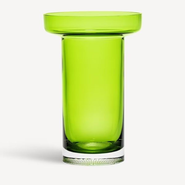 Lọ hoa pha lê Kosta Boda Orrefors LimeLight 23cm màu xanh lá
