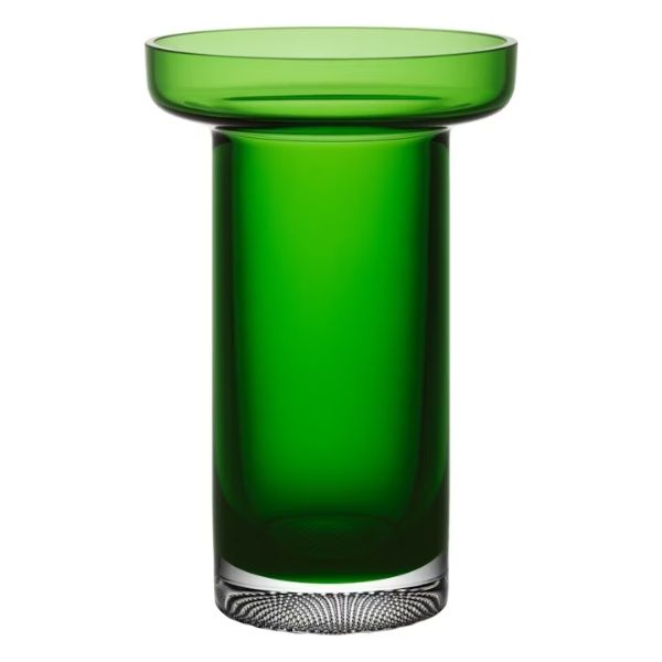 Lọ hoa pha lê Kosta Boda Orrefors LimeLight 23cm màu xanh lá