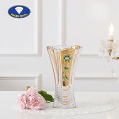  Lọ hoa pha lê mạ vàng Bohemia cao 25cm 