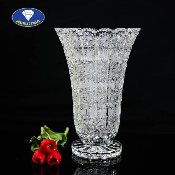 Lọ hoa pha lê mài Bohemia Classic cao 35.5cm
