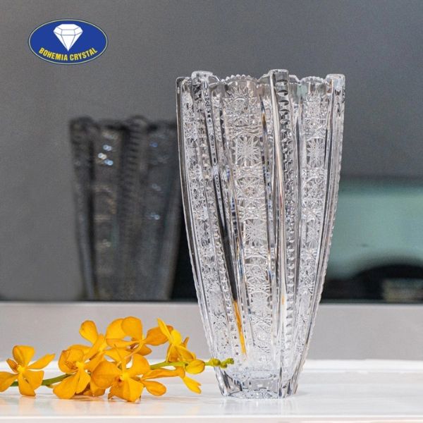 Lọ hoa pha lê mài Bohemia Classic 57 cao 30.5cm