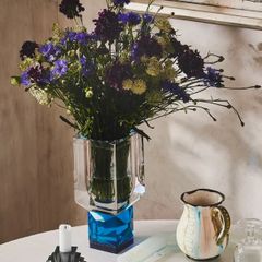  Lọ Hoa Pha Lê Ohio Reflections Copenhagen Xanh dương 11x11x25cm 