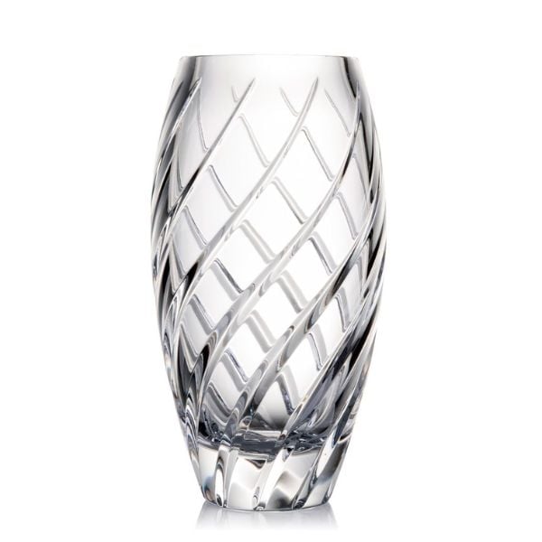 Lọ hoa pha lê Rogaska Olymp cao 25cm/ 21cm tạo hình thủ công