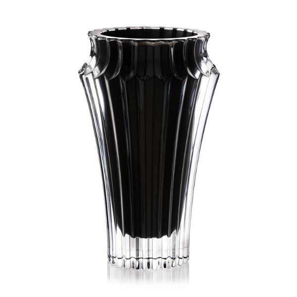 Lọ hoa Rogaska Crown Jewel 25cm màu đen