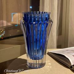  Lọ hoa Rogaska Crown Jewel 25cm màu xanh dương 