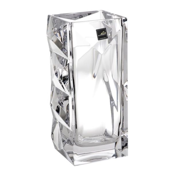 Lọ hoa Rogaska Crystallization 26cm pha lê cao cấp tạo hình thủ công