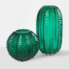  Lọ hoa thủy tinh phong cách Bắc Âu cao 28cm, rộng 15cm 