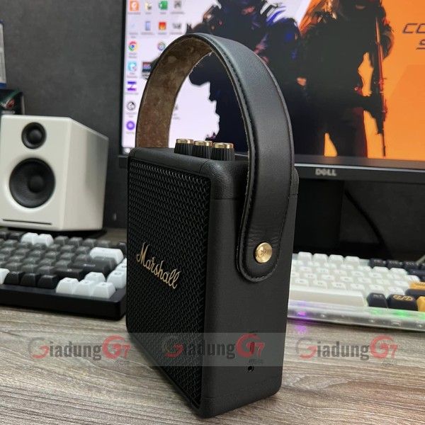 Loa bluetooth Marshall StockWell II có thể Trả lời/kết thúc cuộc gọi không thể đơn giản hơn với nút Phone trên loa