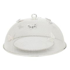  Lồng bàn mạ bạc Edzard 30cm trang trí bướm đậu - Germany 