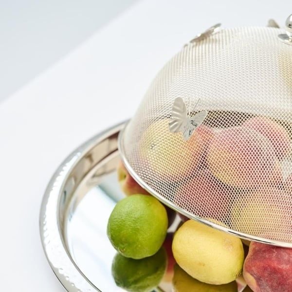 Lồng bàn mạ bạc Edzard 30cm trang trí bướm đậu - Germany