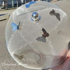  Lồng bàn mạ bạc Edzard 30cm trang trí bướm đậu - Germany 