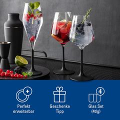  Set 4 Ly pha lê Villeroy & Boch Rock 410ml 