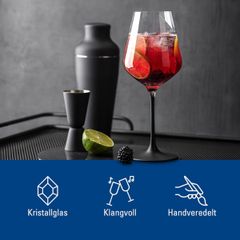  Set 4 Ly pha lê Villeroy & Boch Rock 410ml 