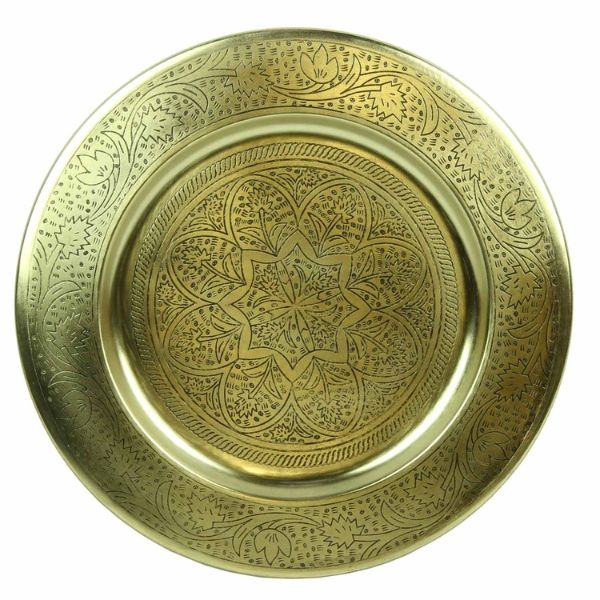 Mâm tròn Vintage Size đại 50cm - Made in Ấn Độ