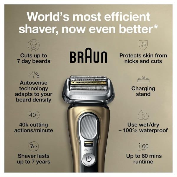 Máy cạo râu Braun Series 9 Pro 9419s Made in Germany bản đồng giới hạn