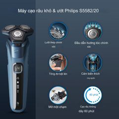  Máy cạo râu Philips S5582/20 khô và ướt 
